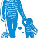 Yopyame Gift for Grandpa from Grandson - Spanish Grandfather Holding Hand with Grandson Acrylic Plaque Sign Best Grandpa Ever Gifts Regalos para Abuelo Fathers Day Christmas Keepsake Paperweight