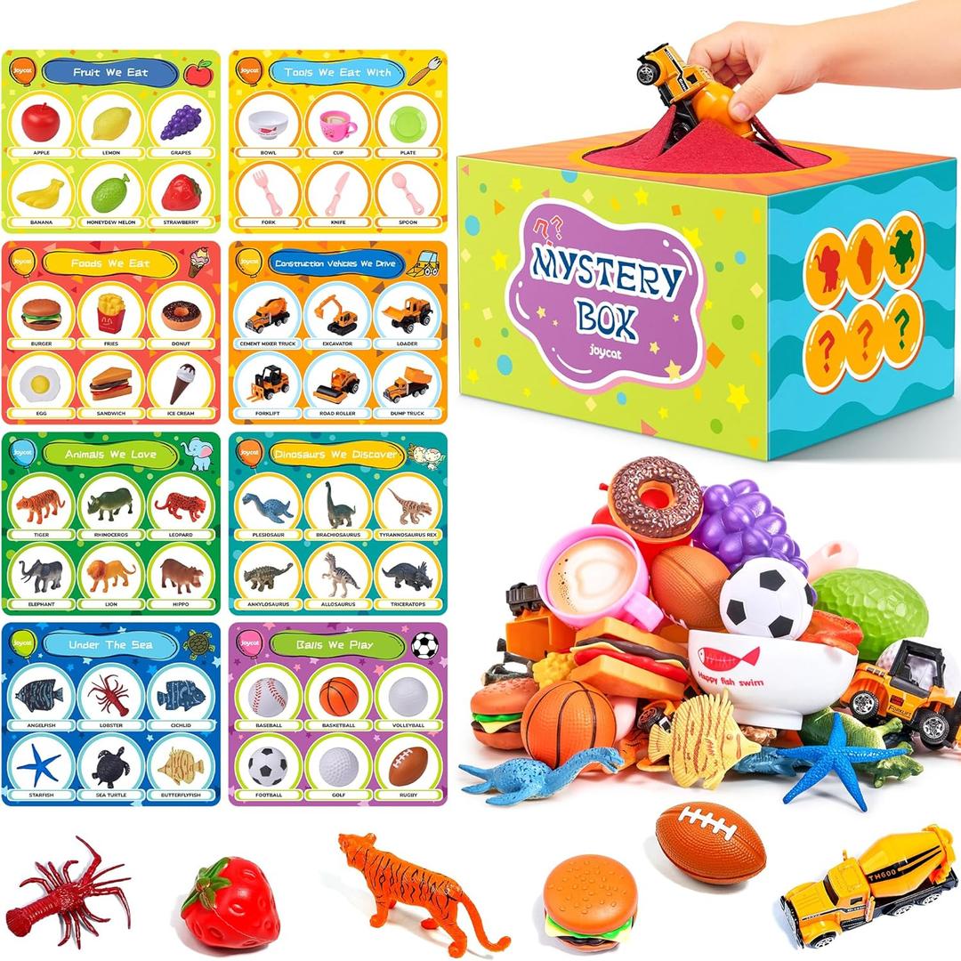 JoyCat Sorting Toys for Toddlers  Sensory Play Box with 48 Sorting Objects, Montessori Preschool Learning Toy to Support Early Cognitive & Speech Development for Ages 25
