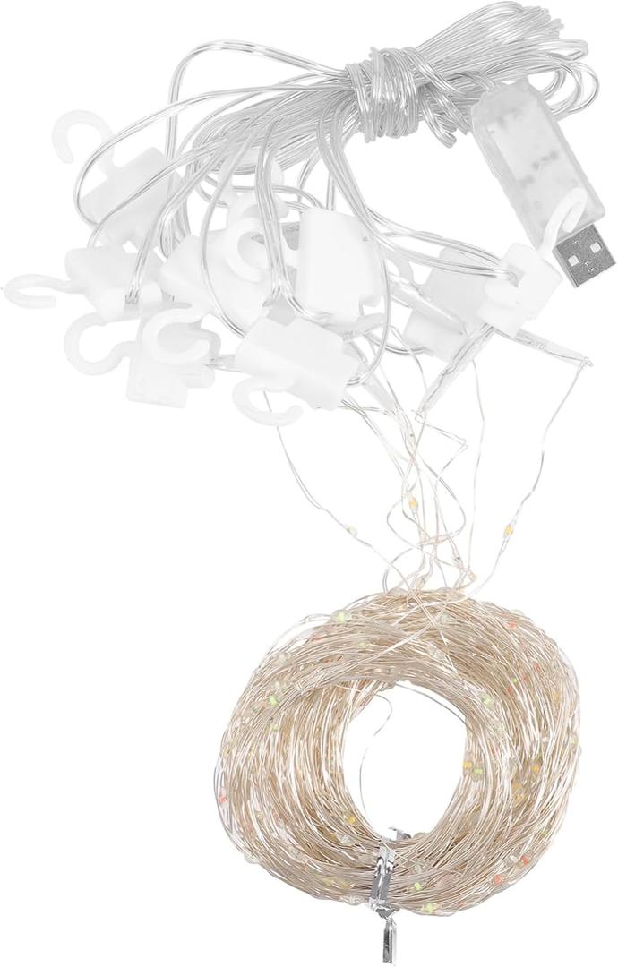 Luxshiny Led Curtain Lights 3*3m Hanging Fairy Lights Aesthetic Decor for Wedding Party