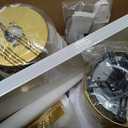 Metal Ceiling Fan with Lights and Remote, 52 Inch, Gold & White