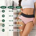 Cotton Underwear Womens High Waisted Briefs Full Coverage Postpartum C Section Soft Breathable Granny Panties 5 Pack