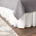 Greenland Home Cotton Voile Dust Ruffle, 18-inch L, White,GL-1109CBST