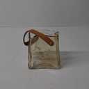 Glass Purse Vase for Flowers Deep Sea Blue Vases for Centerpieces Glass Bag Vase with Leather Handle Small Bag Vases for Decor Decorative Fish Bowl for Home Wedding Decor