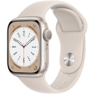 Apple Watch Series 8 (GPS, 41MM) - Starlight Aluminum Case with Starlight Sport Band M/L 