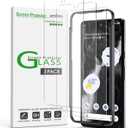 amFilm Screen Protector Compatible with Google Pixel 7 6.3" Tempered Glass, 0.26mm Thickness HD Clear, Anti-Scratch Bubbles-Free, Tempered Glass, 3 Pack