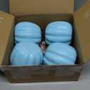 vensovo 6 Inch Large Pumpkins for Decorating - 4PCS Big Light Blue Foam Decorative Artificial Pumpkins for Fall Decor, Paintable, Perfect for Halloween, Thanksgiving Table Decor