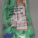 Fabbay 4 Pcs 4 Feet Heavy Duty Polyester Endless Loop Round Lift Slings Lifting Straps for Hoist Towing Moving Furniture Rigging Equipment, 8400 LB Vertical 6700 LB Choker 16800 LBs Basket(Green)