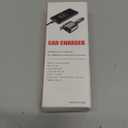 Retractable Car Charger, 4 in 1 Super Fast Vehicle Phone Charger Adapter, Auto Cellphone Charging Accessories with Dual Type C Cables & 2 USB Ports, Universal for SUV, Sedan, Truck, Black