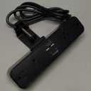 PD30W Desk Clamp Power Strip, Desktop Mount Surge Protector, Fast Charging Station, 5Ft Extension Cord Desk Mount Shelf with 4 Outlets 4 USB Ports (2 USB C), Home Office Accessories Essentials, Black