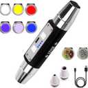 Six LEDs Rechargeable Gemstone Flashlight Jade Appraisal Light, Super Bright Jewelry Diamond Detector Lamp