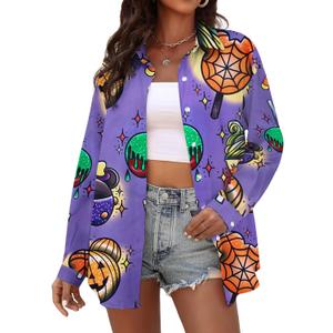 Halloween Teacher Shirts for Women Spooky Season Fall Spooky Teacher Tshirts Cute Ghost Teacher Tee Halloween Party Tops (Purple)