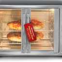 Elite Gourmet ETO4510MX French Door 47.5Qt, 18-Slice Convection Oven 4-Control Knobs, Bake Broil Toast Rotisserie Keep Warm, Includes 2 x 14" Pizza Racks, Stainless Steel, 18-slice, 45l