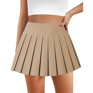 DLOODA Pleated Tennis Skirts for Women High Waisted Golf Skort with Pockets Built-in Shorts, Stretchy, Soft, Quick-dry, A-line, Lightweight, Pickleball, Workout, Running, Athletic, Casual, Size: Small