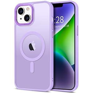 Hython Case for iPhone 14 Plus Case Magnetic Translucent Matte Phone Cases 6.7" [Compatible with MagSafe] Thin Slim Fit Shockproof Bumper Hard Protective Cover for Women Men Girls, Light Purple