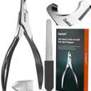 Dog Nail Clippers - All Steel Material, 1.22-Inch Large Opening, Built-in Spring, No Fur Pinch, for Medium to Large Dogs and Cats, Professional Pet Nail Trimmers, With Free Nail File (Polished)