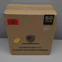 HOUSE DAY Black Plastic Hangers 60 Pack, Clothes Hangers with Non Slip Hooks, Durable & Space Saving Coat Hanger, Light-Weight Clothing Hanger, Perfect Closet Organizer for Everyday Use