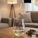 2 x 18th Birthday Gifts for Men Women - 18th Birthday Decorations for Women Turning 18 Years Old- 18 Year Old Gifts for Women Men 18th Birthday Personalized Gifts- Stemless Wine Glass (18th)