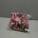 Ivydale 2 PCS Artificial Hanging Flowers Fake Plants Outdoor,Silk Morning Glory Faux Flowers with Eucalyptus Leaves,UV Resistant Realistic Hanging Plants for Home Garden Decor (Light Pink)