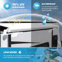 Kohree RV Slide Topper Awning, Slide Out Awning Kit Cover Assembly, Modular Camper Slideout Awning Protection for RVs, 5th Wheels,Travel Trailers and Motorhomes, White, 7'9" (7'1" Fabric)