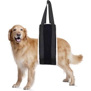 20-150lb Dog Sling for Large Dogs Hind Leg Support, Hevy Duty Portable Dog Lift Harness for Back Legs, Dog Hip Harness Large Breed, Dogs Lifter to Help Lift Rear for Senior/Injured Dog (Black)
