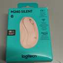 Logitech M240 Silent Bluetooth Mouse, Wireless, Compact, Portable, Smooth Tracking, 18-Month Battery, for Windows, macOS, ChromeOS, Compatible with PC, Mac, Laptop, Tablets - Rose (One Size)