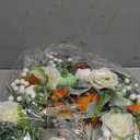 20 Inch Thanksgiving Fall Wreath Eucalyptus Berries Pumpkins Rose Lamb Ears Maple Leaf Harvest Autumn Wreaths for Front Door, Fall Decor, Porch Wall, Home Outdoor Holiday Decorations