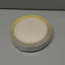 Boocikey 20 Pcs Gold Plastic Plates, 7.5 Inch Gold Dessert Plates, White and gold plastic Plates plastic Appetizer Small Cake plates with gold Grid Rim for Thanksgiving Party Anniversary Weeding