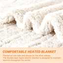 Heated Blanket Heated Throw, Electric Blanket 50"x60" Heating Blanket with 8 Hours Auto Off 10 Fast Heating Levels Machine Washable Sherpa Heated Blanket with Overheating Protection