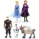 6 Pcs Movie Toy Figure Toys Party Birthday Decorations Toy Story Collection (Anna and Alsa Princess 5pcs A)