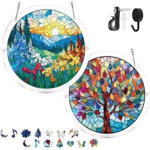 Acrylic Jigsaw Puzzle Suncatcher, Acrylic Puzzle Suncatcher, Acrylic Jigsaw Puzzle, 83 Pieces Sun Catcher for Home Decor