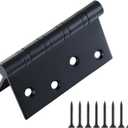 Matte Black Door Hinges,Stainless Steel Heavy Duty Exterior Door Hinges 4 inch