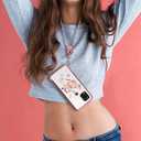 Compatible with Moto G Stylus 5g Case Clear Cute Soft Ring Stand Girls Women Shockproof Fall Protection Cover Glitter Diamond Electroplate Floral Butterfly Pattern Case for G Stylus 5g (Rose Gold)