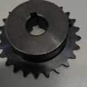 uxcell 25 Tooth Roller Sprocket, #25 Chain Single Strand 1/4" Pitch, 12mm Bore Black Oxide C45 Carbon Steel, 4x1.8mm Keyway with Set Screws for ISO 04C