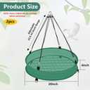 2Pcs Bird Seed Catcher Tray for Hanging Bird Feeder Platform, 4" Deep Birdseed Hoop for Hummingbird Feeders Bee Feeder Outdoor Garden Accessories (Green, 20inch)