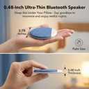 Bluetooth Pillow Speaker for Sleeping Under Pillow Speaker with Bone Conduction Technology, Flat&Thin Design, Ideal for Side Sleepers White Noise&Rain Sounds Machine for Sleep,Wireless Sleep Speaker