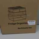 10 Pack Refrigerator Pantry Organizer Bins, Stackable Fridge Organizer Bins with Lids, Clear Plastic Food Storage Bins for Kitchen, Countertops, Cabinets, Fridge, Drinks, Fruits, Vegetable, Cereals