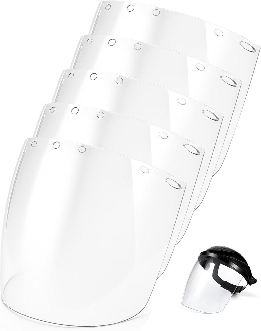 5 Pcs Replacement Face Shields for Grinding and Cutting, Reminder: for Own Brand Safe Face Shields Replacement Only