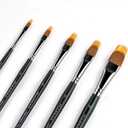 5Pcs Dual-Layer Grainer Paint Brush Set Fuumuui Texture Comb/Filbert Brushes for Grass, Fur, Trees, Landscape Synthetic Bristles for Watercolor, Acrylic, Painting Artist Tool