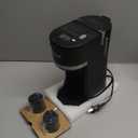 Horavie Mini Single Serve Coffee Maker for K Cup and Ground Coffee, Fast Brew One Cup Coffee Machine with Descaling Reminder and Water Window, 6 to 12 oz. Brew Sizes, Black (9.45 Inches)