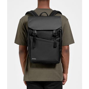 tomtoc Flap Laptop Backpack, Lightweight, Water-Resistant College Travel Casual Daypack, Slim Durable Work-pack Rucksack for 13-16 Inch MacBook Laptop, Large Capacity, 18L, Black
