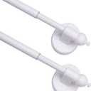 Magnetic Curtain Rods for Metal DoorsMulti-Use Adjustable Appliance for Windows Iron Steel Places16-28 InchWhite2 Pack