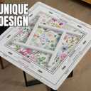 Mahjong Mat (33"x33") - Non-Slip Noise Reduction Gaming Mat for American Mahjong - Flower-Carnation-12