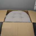 Klear Vu Omega Non-Slip Chair Cushions, Assembled in USA, U-Shaped Skid-Proof Seat Pads for Dining, Kitchen, Office, 15"x16", 6 Pack, Slub Gray