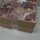 2 x 3.15inch Burgundy Velvet Christmas Ornaments Balls Flocked Christmas Tree Glittering Plastic Balls Xmas Hanging Ornaments 9 Pcs-Red