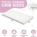 2 Crib Mattress Topper Memory Foam - Waterproof Breathable Soft Washable Cover 52 x28 x 2 Fits Standard Size Cribs & Toddler Beds by Sleepah