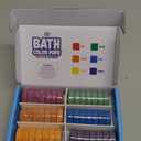 Tub Works Bath Color Pops Moisturizing Kids Bath Bombs, 42 Count | Bath Bomb Refills for Bath Color Brush | Nontoxic & Fragrance-Free | 6 Unique Colors | Fizzy, Vibrant Water Color Tablets