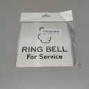 NorthByNorthEast Aluminium Service Bell Sign - Metallic Silver with Hand Icon - Self-Adhesive Peel and Stick - 145mm x 145mm - Ideal for Hotels, Restaurants, Hospitality Industry