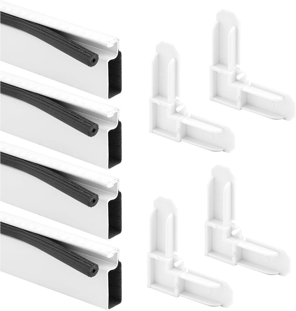 Prime-Line PL 7812 Aluminum Screen Frame Kit, 5/16 inch x 3/4 inch x 36 inch, White, Set of 1