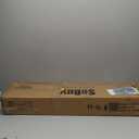 SoBuy Tall Narrow Storage Cabinet, Skinny Bathroom Cabinet with Adjustable Shelves Slender, Anti-Tipping Floor Standing Cupboard, Pinstripe White BZR160-W