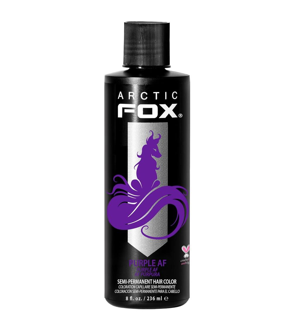 ARCTIC FOX Semi-Permanent Hair Dye Purple AF - Vegan Ammonia-Free - 8 Fl Oz